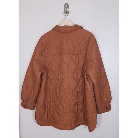 Madewell Airpuff Shirt-Jacket Puffer Packable Brown Lightweight Women's Size 1X - Picture 2 of 6
